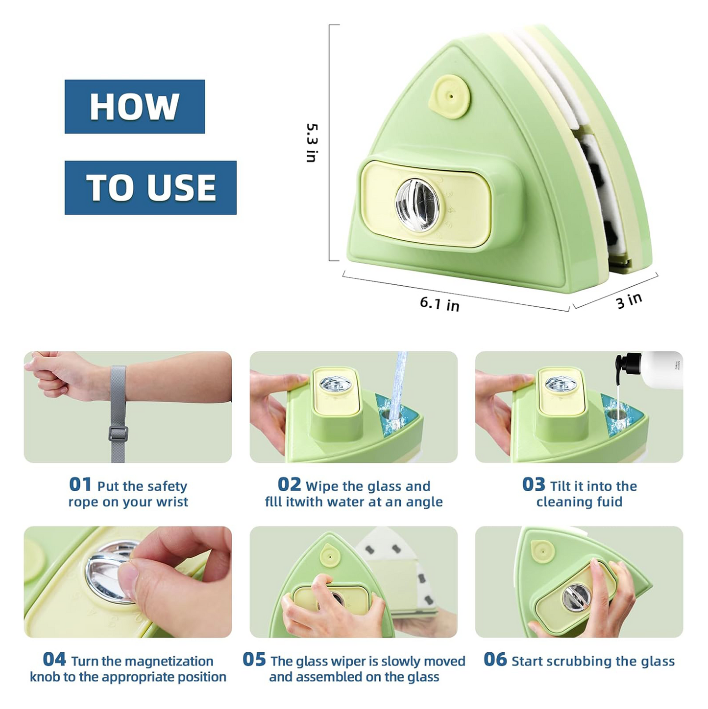 Magnetic Double-Sided Window Cleaner