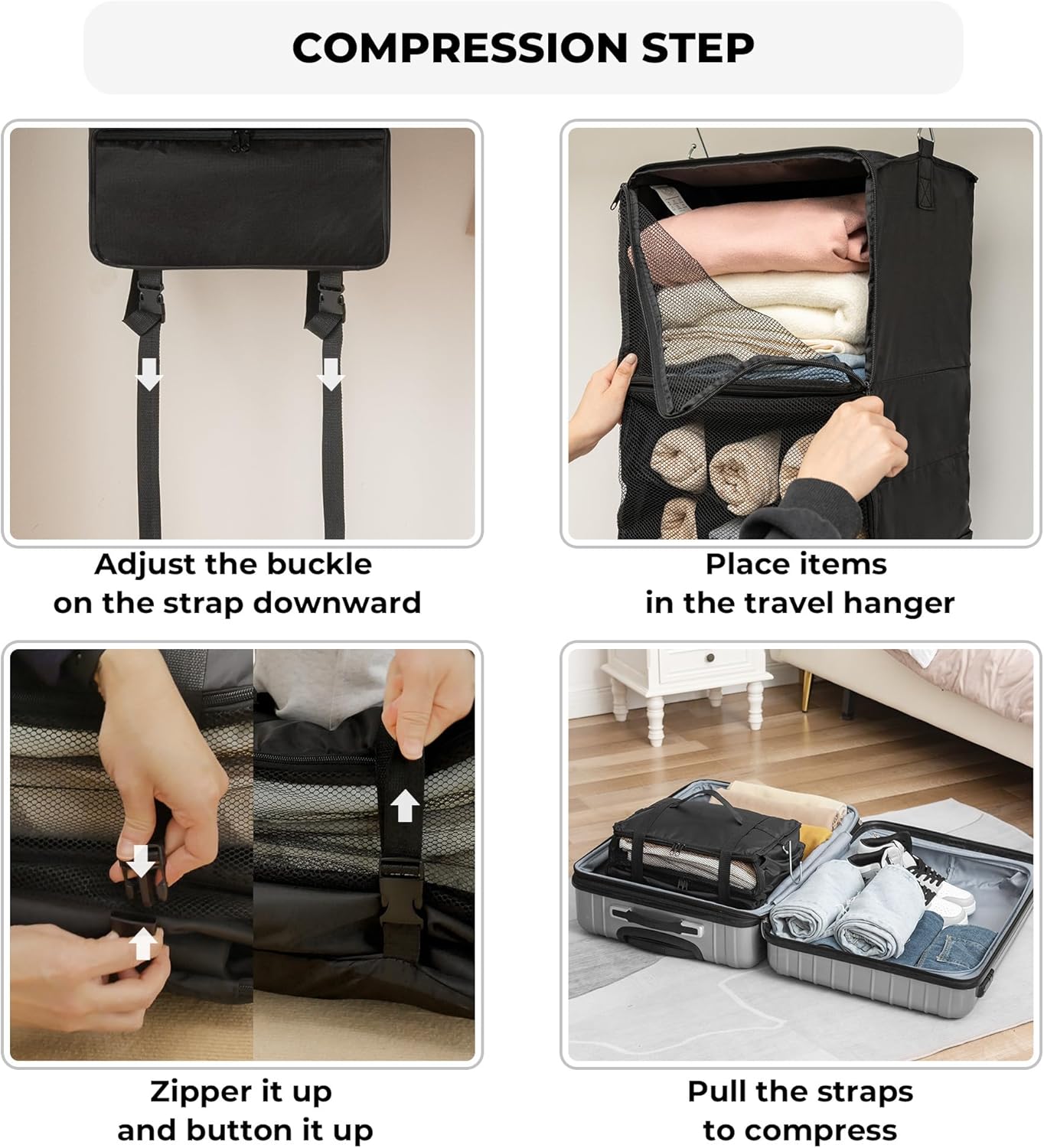 Hanging Compression Packing Cubes