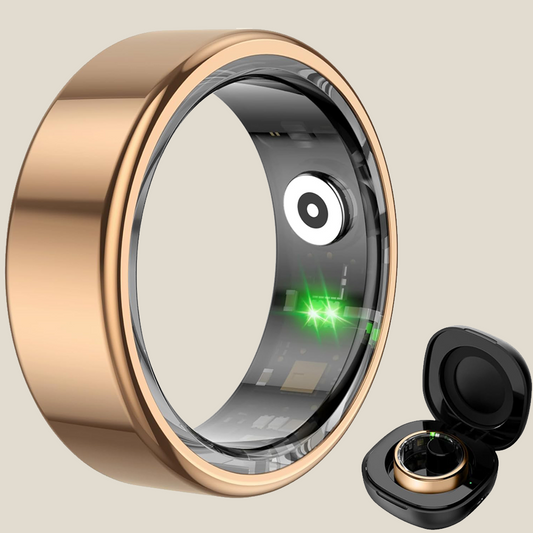Smart Fitness Tracking Ring for Men & Women - Heart Rate, Sleep, Blood Oxygen, Steps, Charging Case