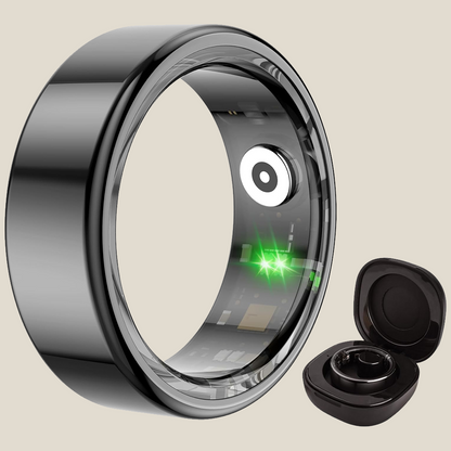 Smart Fitness Tracking Ring for Men & Women - Heart Rate, Sleep, Blood Oxygen, Steps, Charging Case
